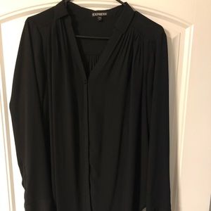 Express Hi/Lo Button Blouse